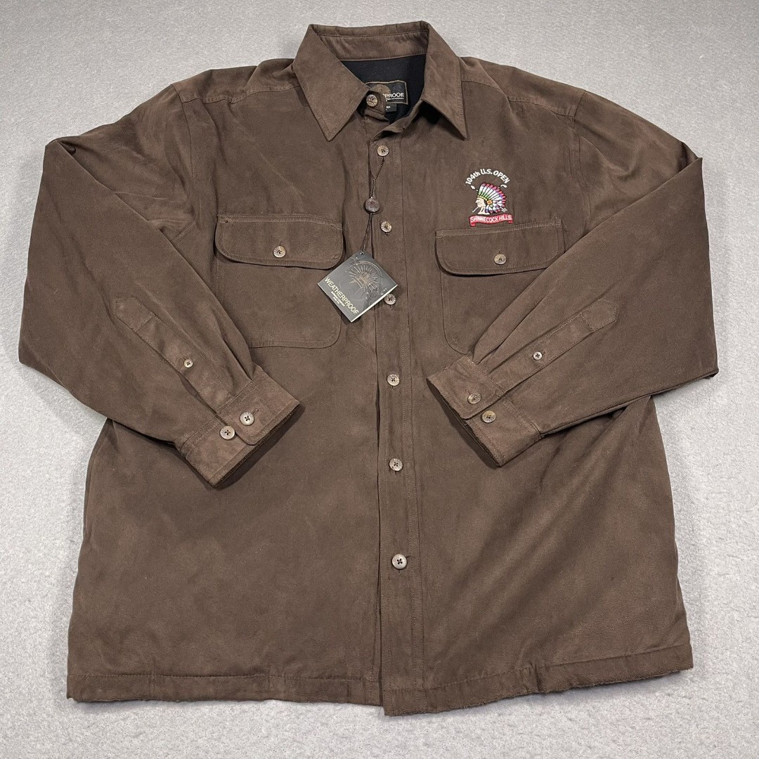 VTG Weatherproof Shirt Jacket Shacket M 104th US Open Shinnecock Hills 2004 NEW