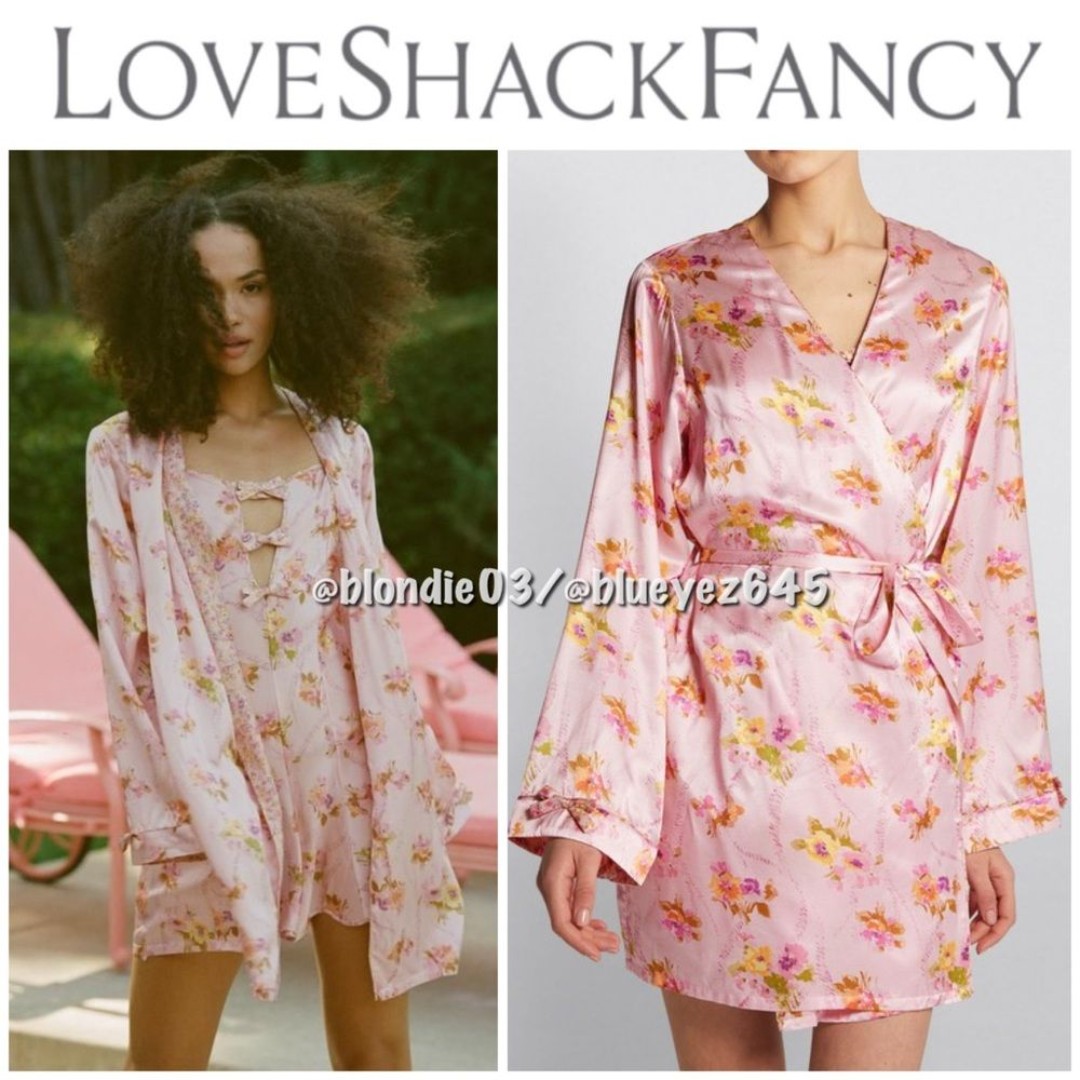 LoveShackFancy x Morgan Lane “Langley” short robe XS/S