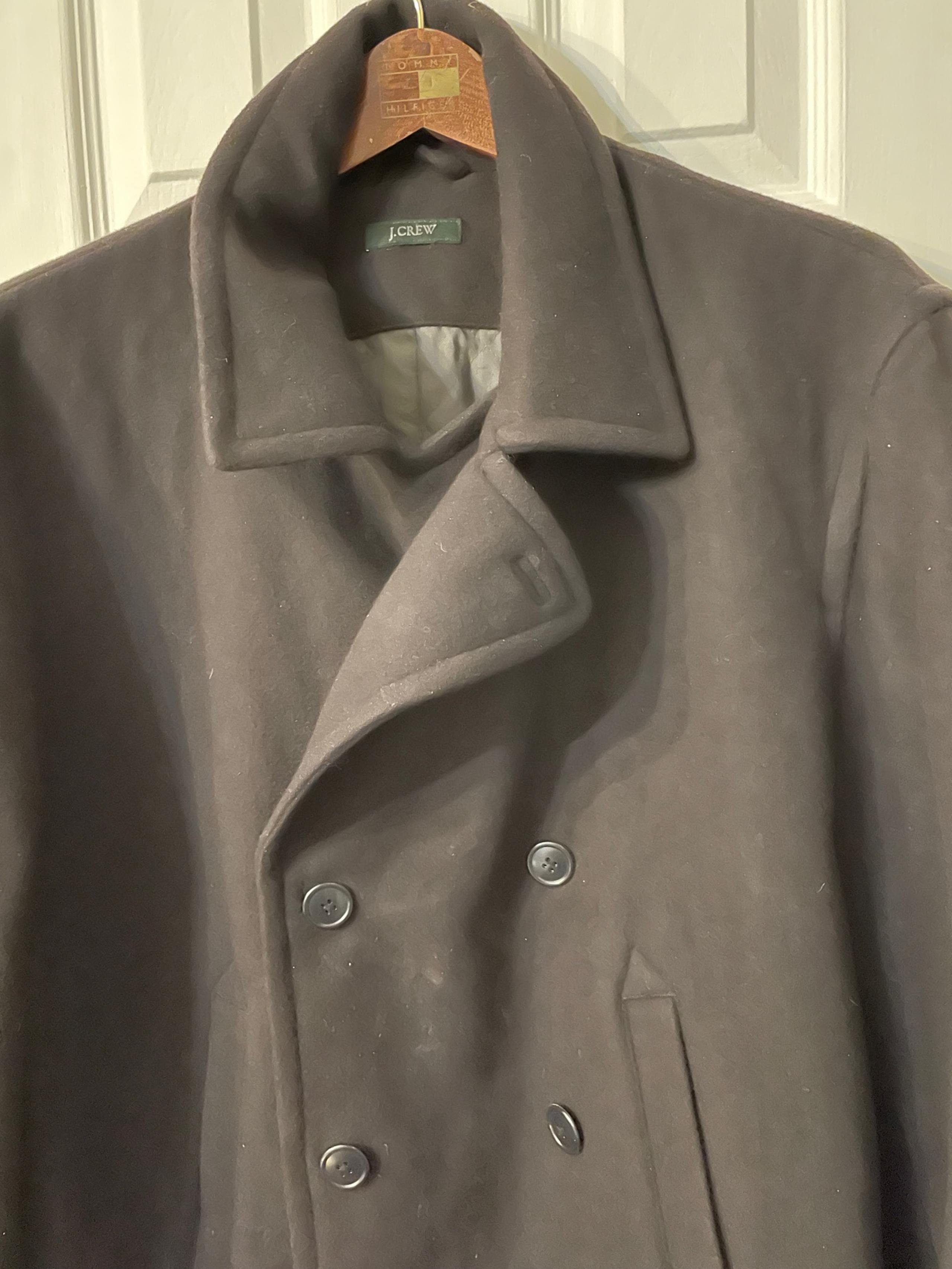Mens large j crew wool pea coat