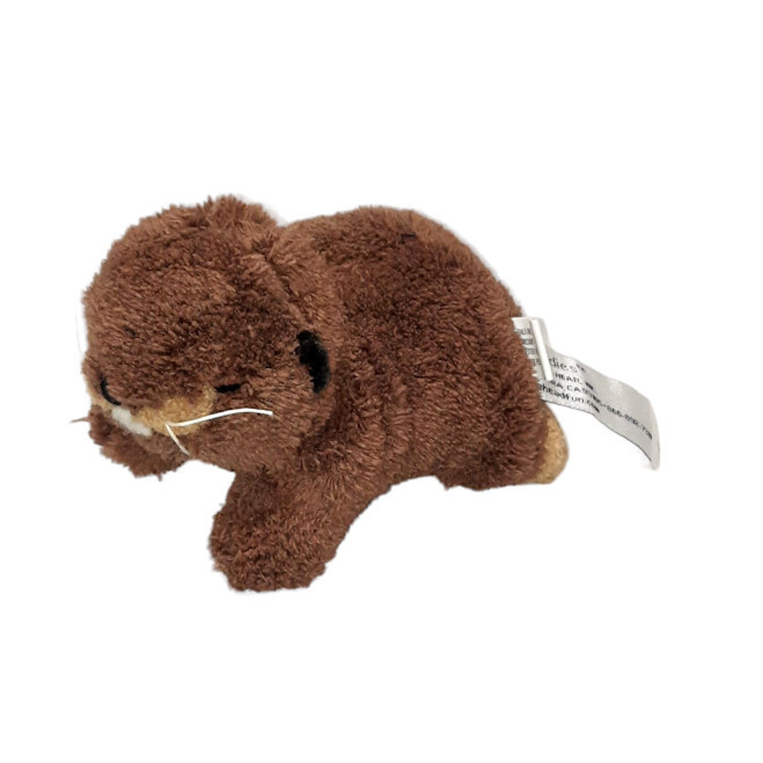 2006 Baby Buddies Noodle Head Brown Beaver Plush BeanBag Stuffed Toy 4.5"