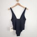 NWT Mara Hoffman Deep V-Neck One Piece Swim Black