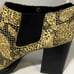 Seychelles Leather Lug Sole Ankle Boot Womens 8 Yellow Black Snake Print