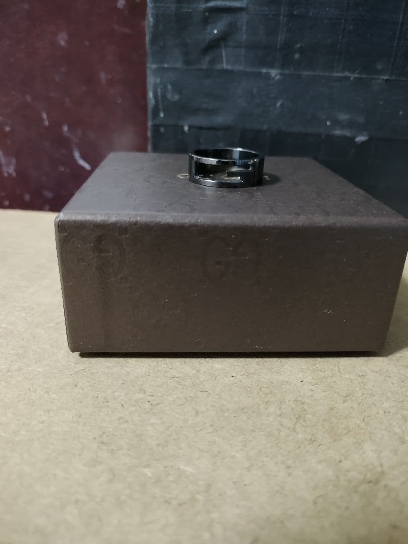 GUCCI Gucci Silver 925 Blackout G Ring, Size 23, High-class feel
