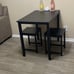 NEW Tables and Chairs for 2 Perfect for Breakfast Nook, Black