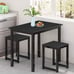 NEW Tables and Chairs for 2 Perfect for Breakfast Nook, Black