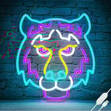 Tiger Head Neon Sign Dimmable Tiger Neon Signs for Wall Decor (14.1 * 12.9in)