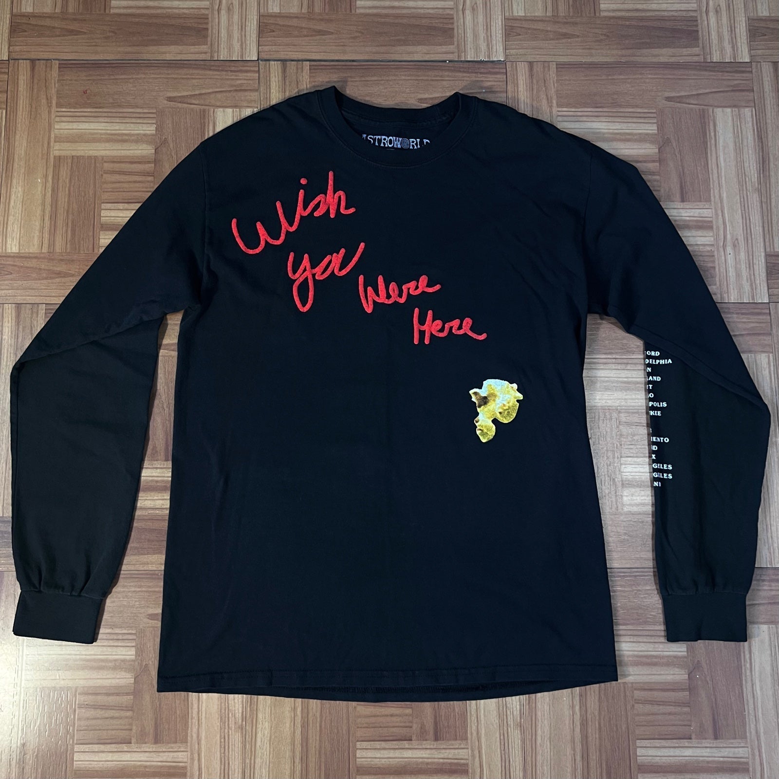 TRAVIS SCOTT Astroworld Wish You Were Here Long Sleeve Tee