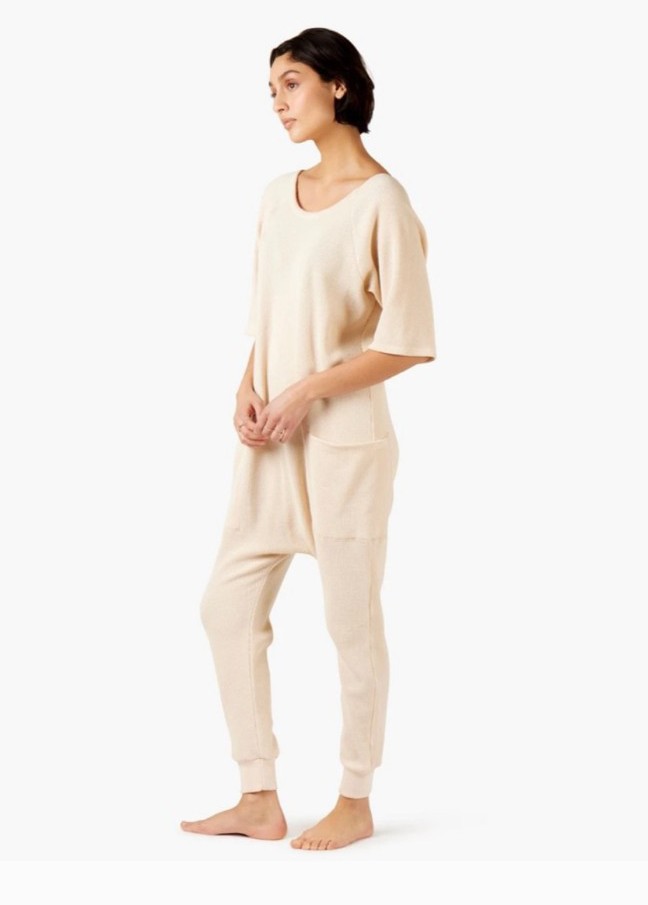 Tkees Waffle Jumpsuit in Petal
