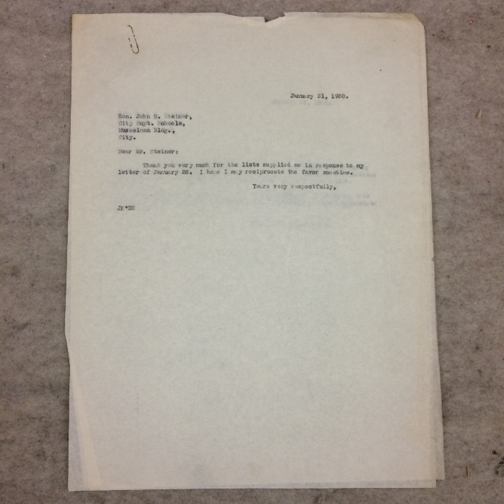 Vtg Letter 1930 Steiner Kespohl Teachers Political