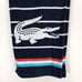 NWT LACOSTE CROC LOGO BEACH TOWEL Navy Striped 100% COTTON 36” x 72”