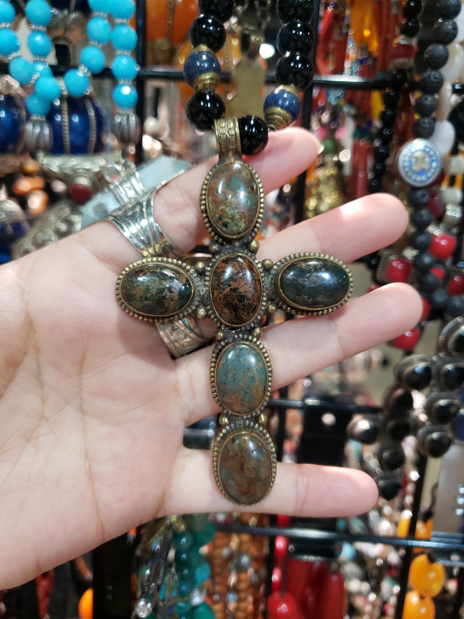 Jesper croses with tibetan silver all handmade.