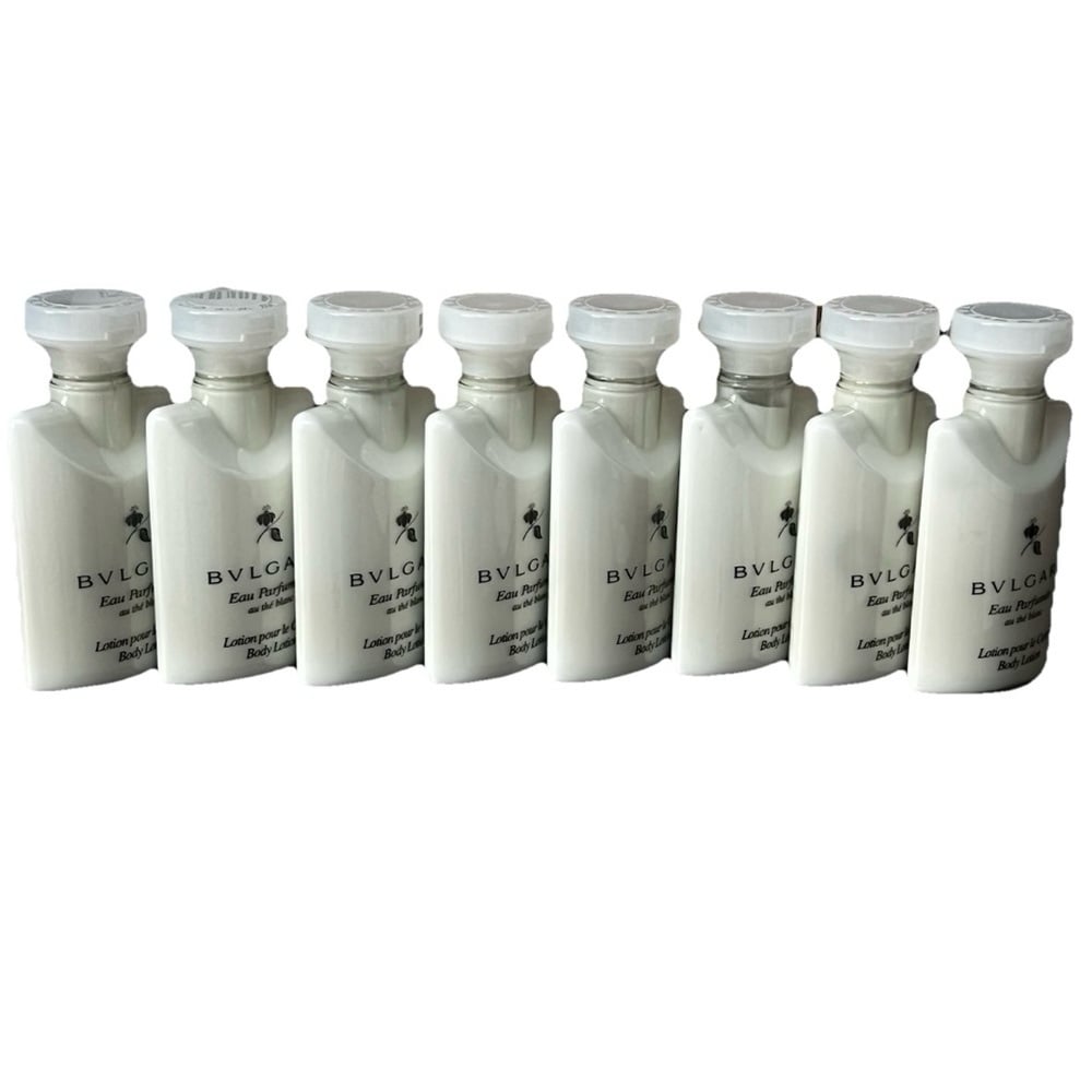 Bvlgari Eau Parfumée Au the Blanc white tea Body Lotion 1.3oz set of 8 new
