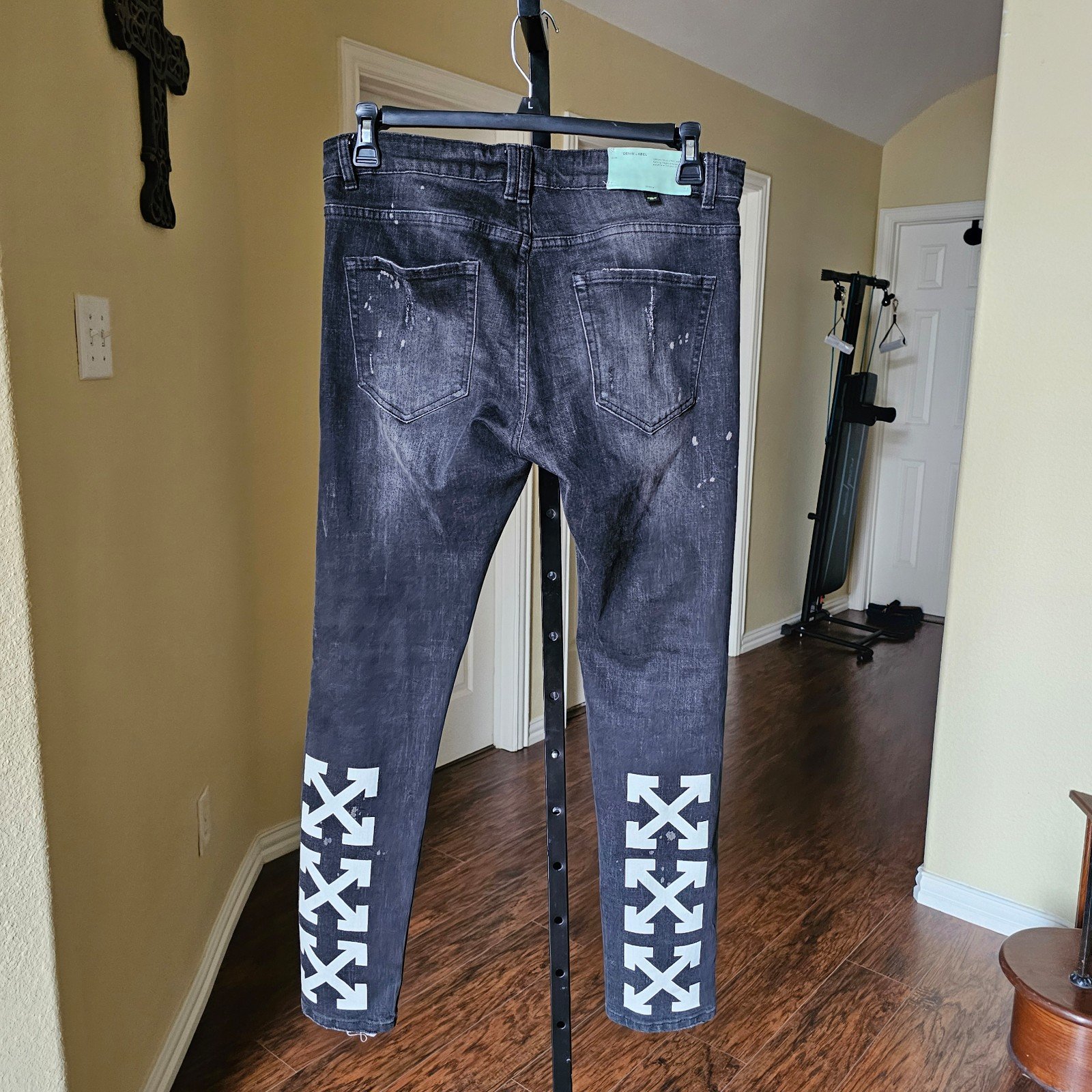 Off-White Signature Arrow Printed Jeans Mens Size 32