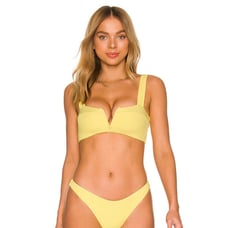 L*Space Lee Lee Bikini Top in Lemon Drop Yellow Size Medium NWT