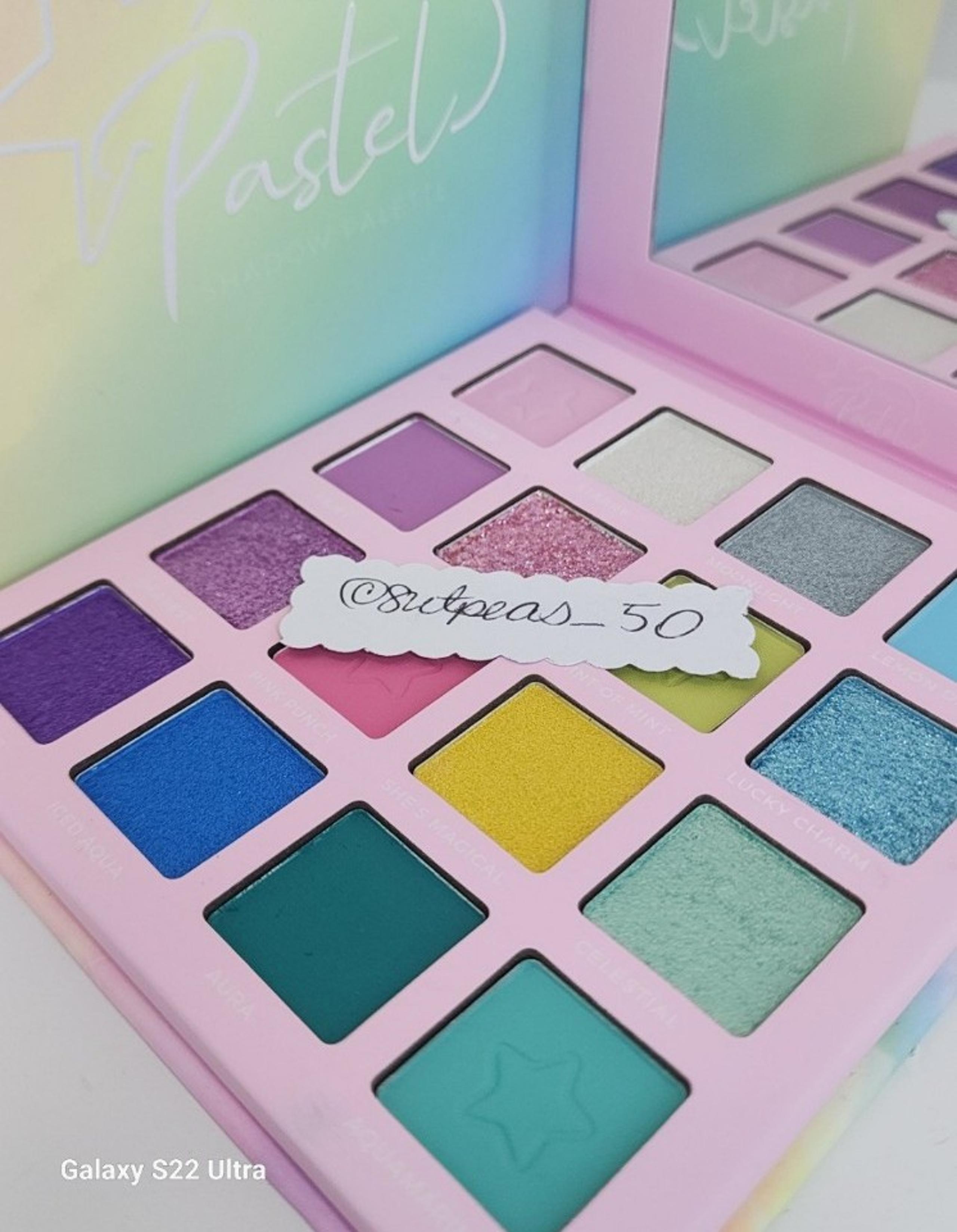 BeBella Life in Pastel Matte Shimmer Glitter 16 Color Pastel Eyeshadow Palette