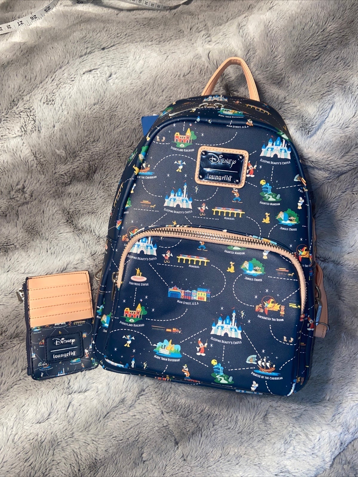 Disney loungefly attractions crossbody backpack and coinholder