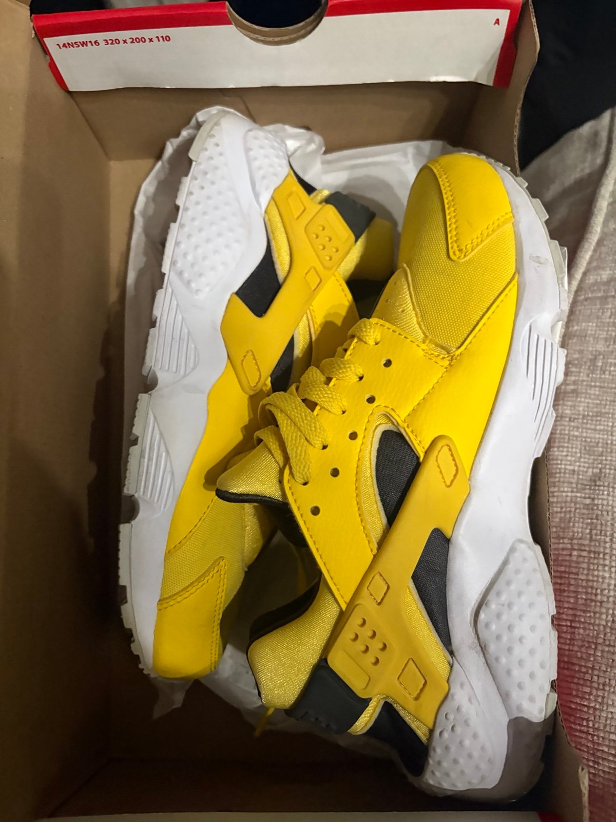 Nike yellow huaraches
