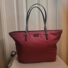 Kate Spade New York Womens Wilson Road Tote Bag Pink Magenta nylon Zipper