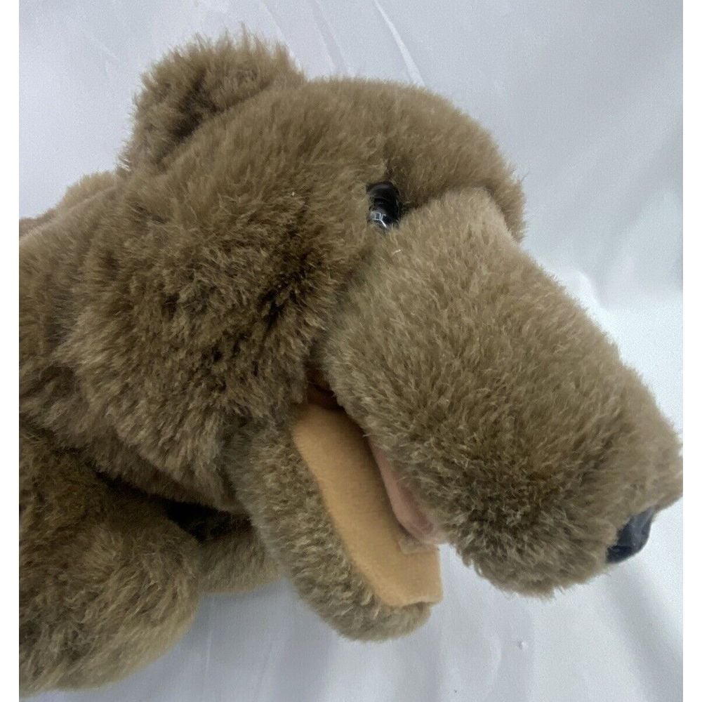 Vintage 1989 Wildkin Realistic Granger GrizzlyBear Plush Stuffed Hand Puppet 16