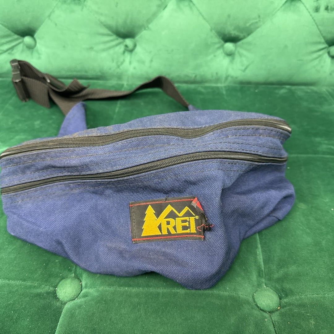 Vintage Retro REI Fanny Waist Pack Blue Adjustable Strap