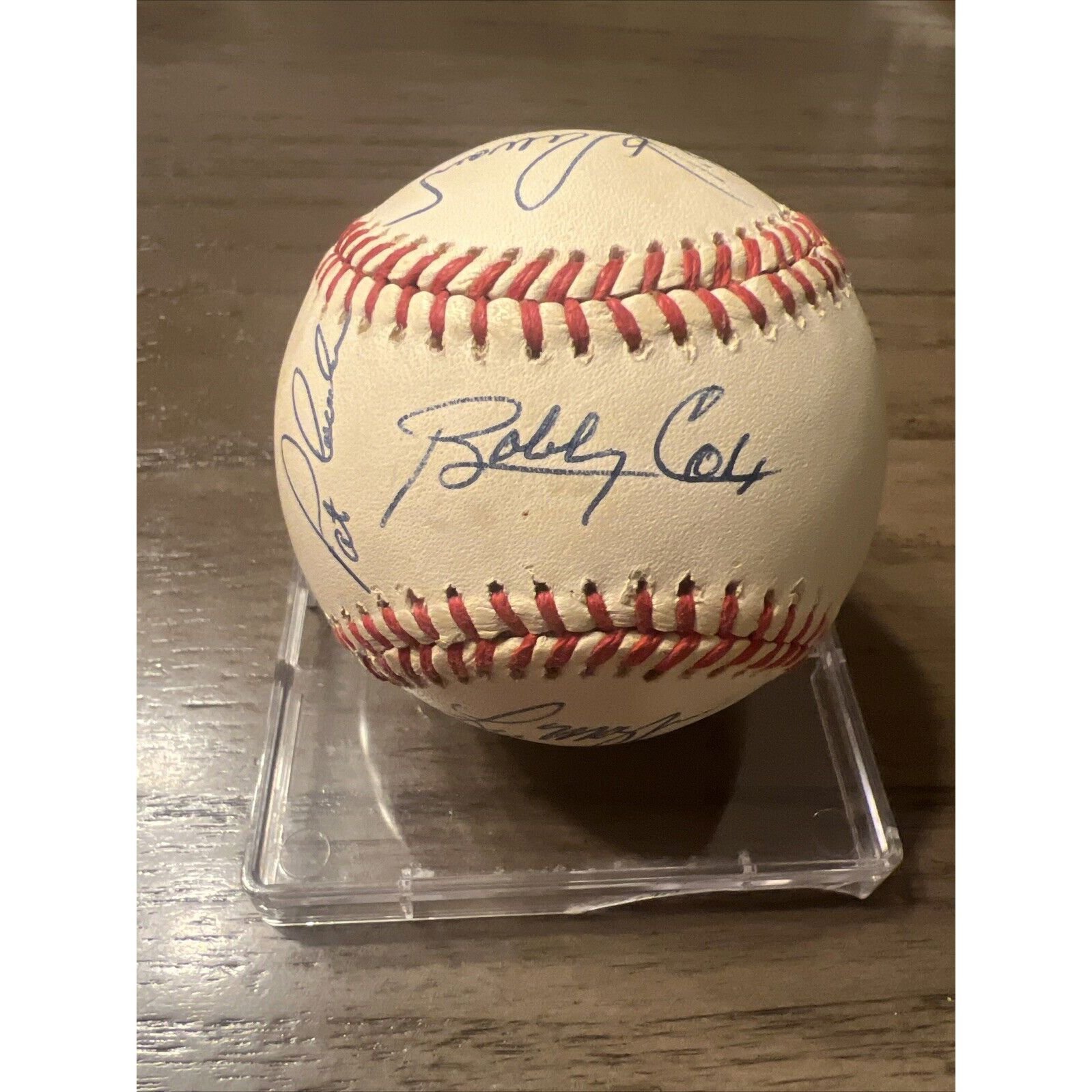 Bobby Cox & Atlanta Braves Coaching Staff Signed Baseball Beckett COA With LOA