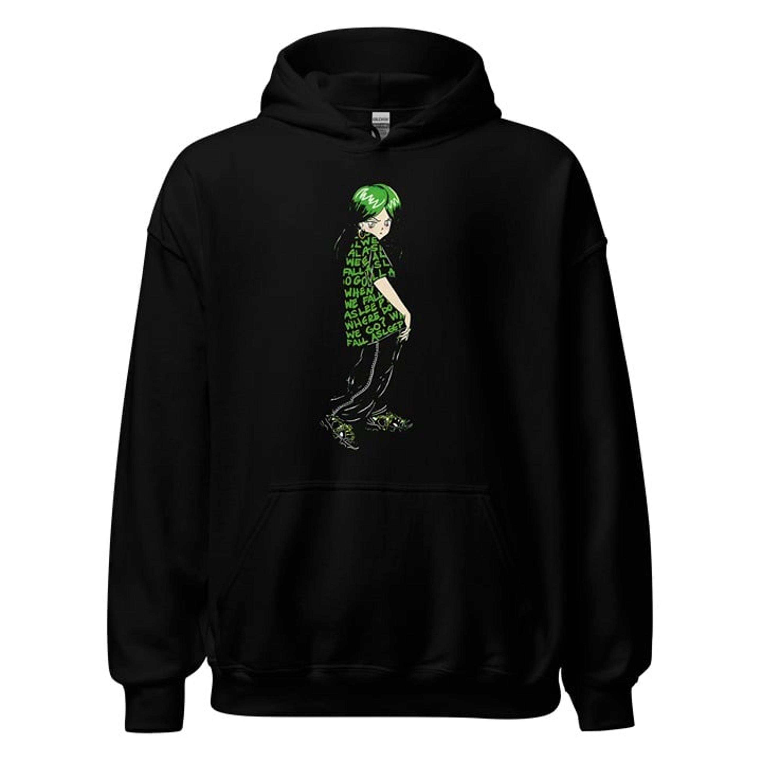 Billie Eilish Anime UNISEX Design Hoodie (S-XXL)