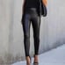 Studio Badgley Mischka Black Vegan Leather Leggings Size Large