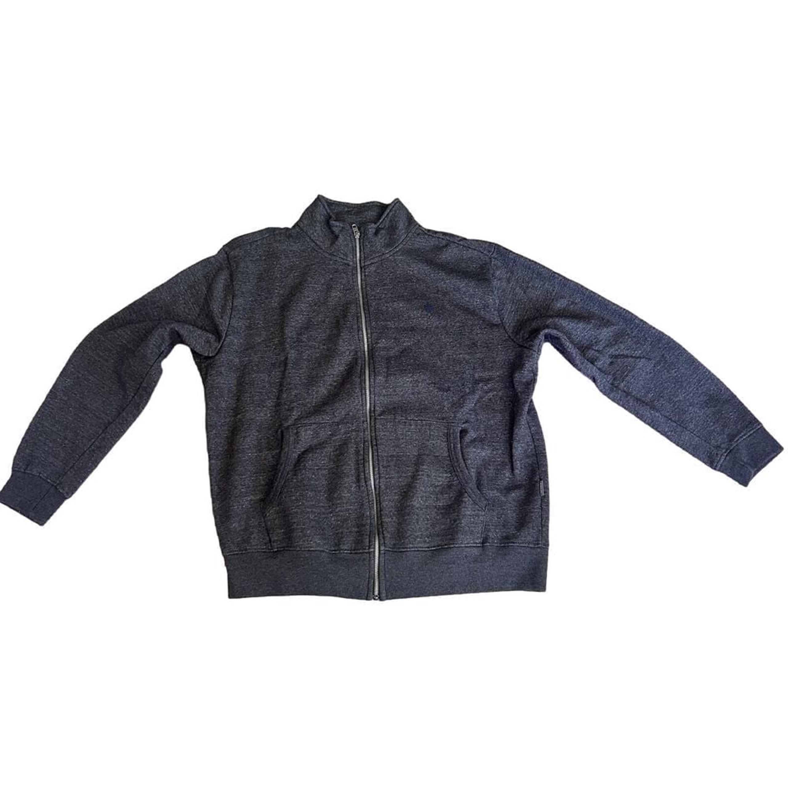 French Connection Full Zip Sweatshirt Y2K Gray Men's XL