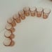 Vintage Arcoroc Pink Swirl Juice Glasses 3 3/8 France Depression Rosaline Set/4