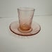 Vintage Arcoroc Pink Swirl Juice Glasses 3 3/8 France Depression Rosaline Set/4