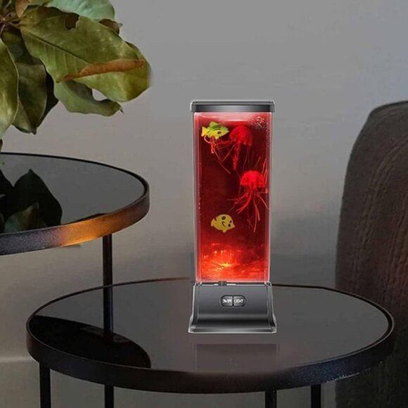 NEW Jellyfish Lamp Jelly Fish Tank Aquarium with Bluetooth Speaker White Noise