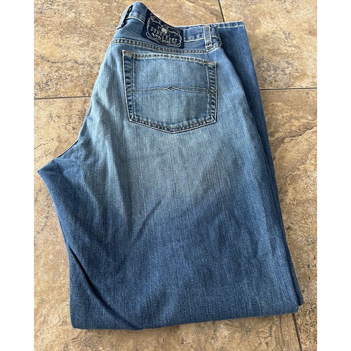 Men’s Lucky Brand Dungarees By Gene Montesano Bootcut Jeans Sz34 Reg.fir 36X32