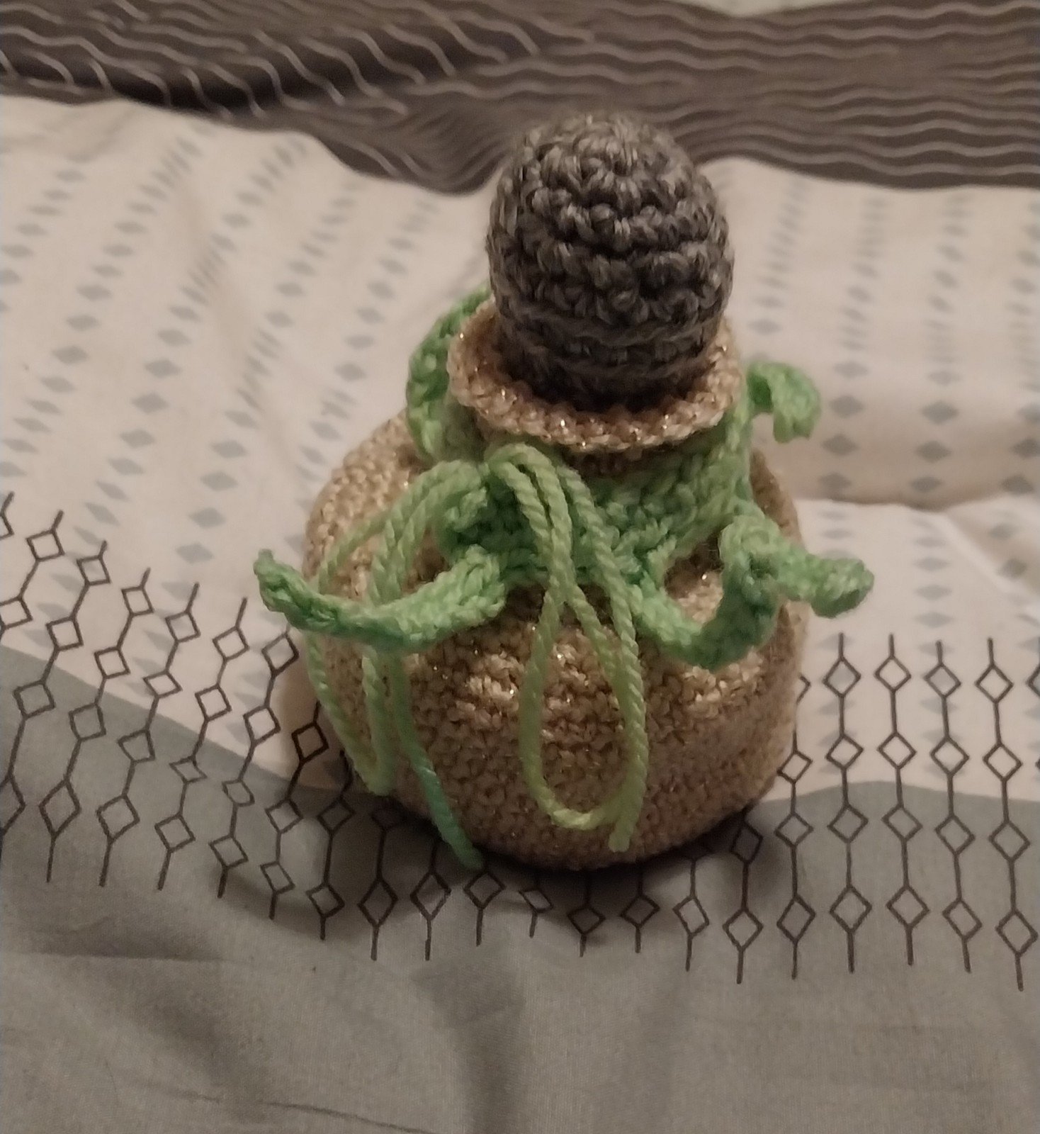 Handmade Crocheted Potion Bottle Bag For RPG Dice