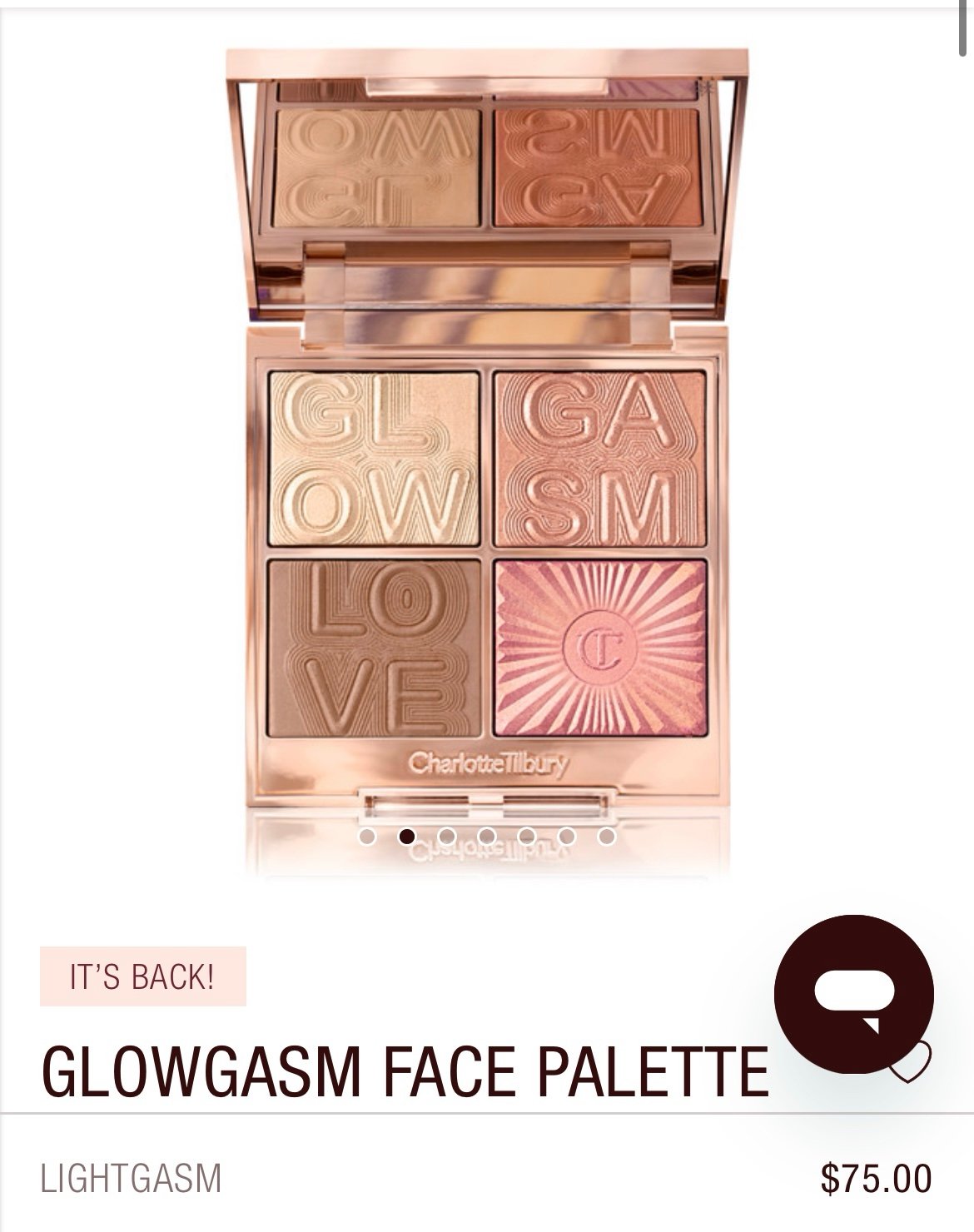 Charlotte Tillbury Glowgasm Face Pallete