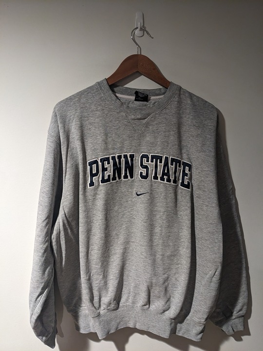 Vintage Y2K Penn State Nike Center Swoosh Gray Medium Sweatshirt