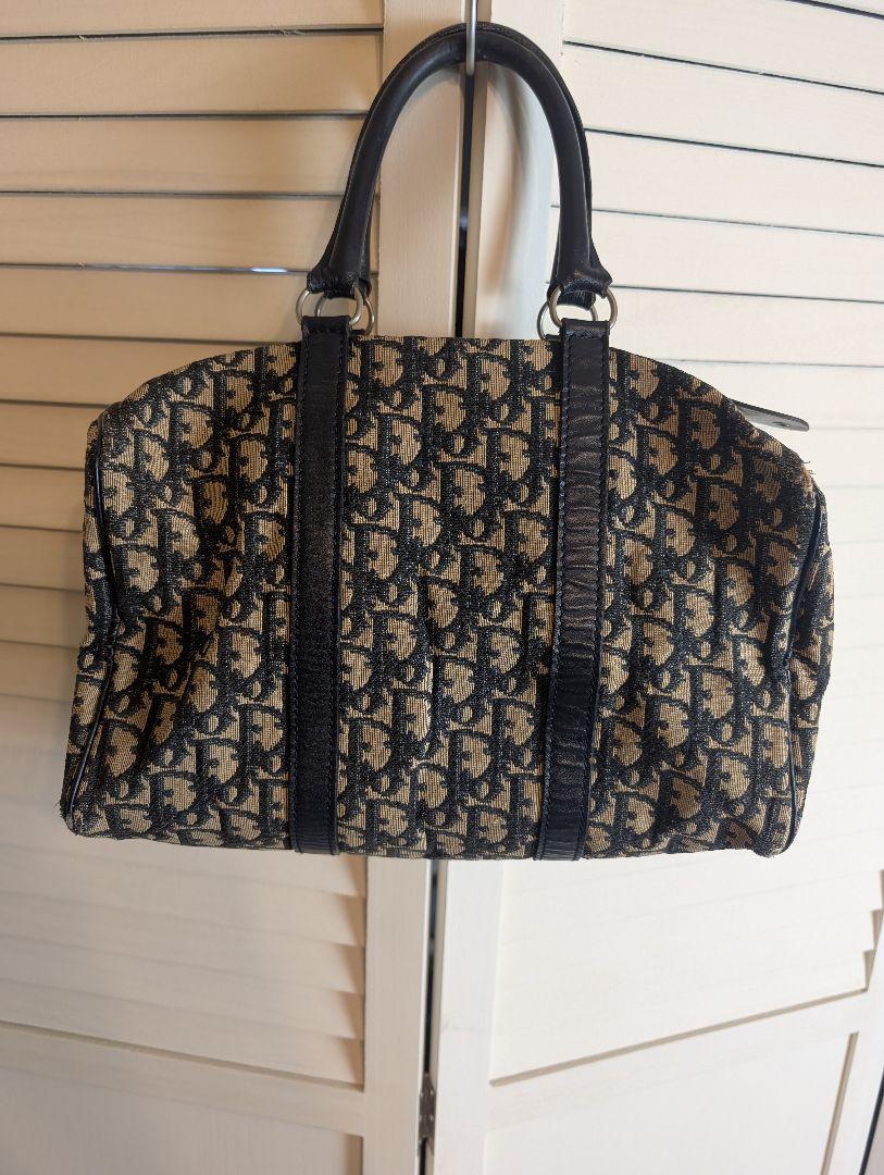 【Dior】Old Dior Trotter Mini Boston Bag Vintage