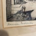 Antique Willy Scholz 1899-1965 Signed Etching Gothic Hall Church Streets Münster