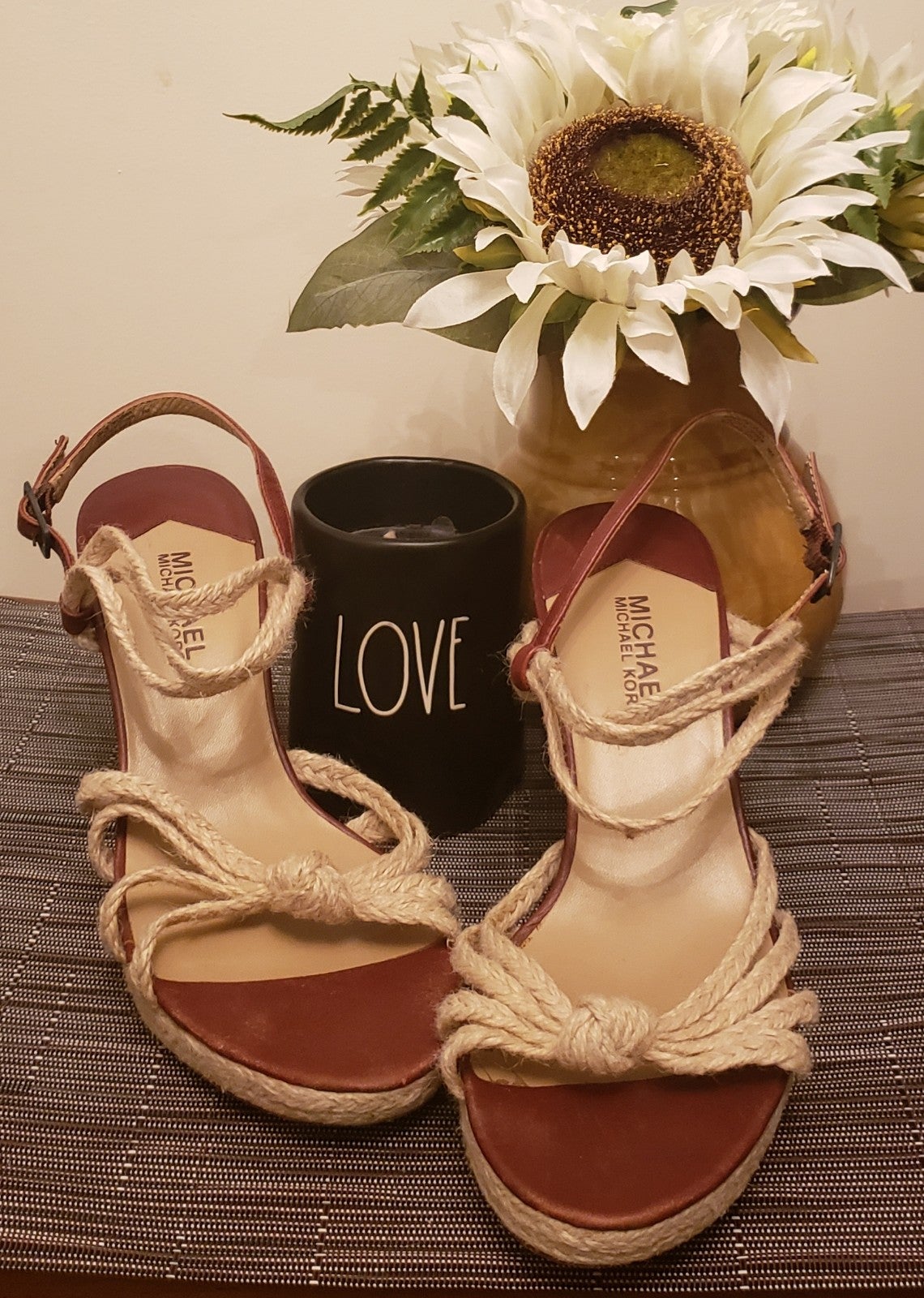 Michael Kors Leather & Fabric Sandal