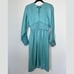 Vintage Adele Simpson I.magnin 100% Silk Long sleeves Midi Dress. Art Deco polka