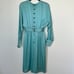 Vintage Adele Simpson I.magnin 100% Silk Long sleeves Midi Dress. Art Deco polka
