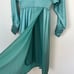 Vintage Adele Simpson I.magnin 100% Silk Long sleeves Midi Dress. Art Deco polka