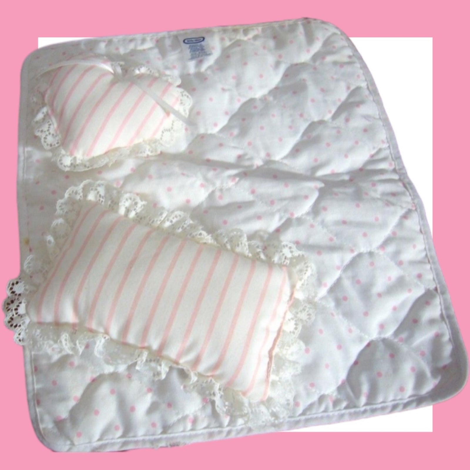 LITTLE TIKES MY SIZE BARBIE DOLLHOUSE CANOPY BED DUST RUFFLE BLANKET 2 PILLOWS