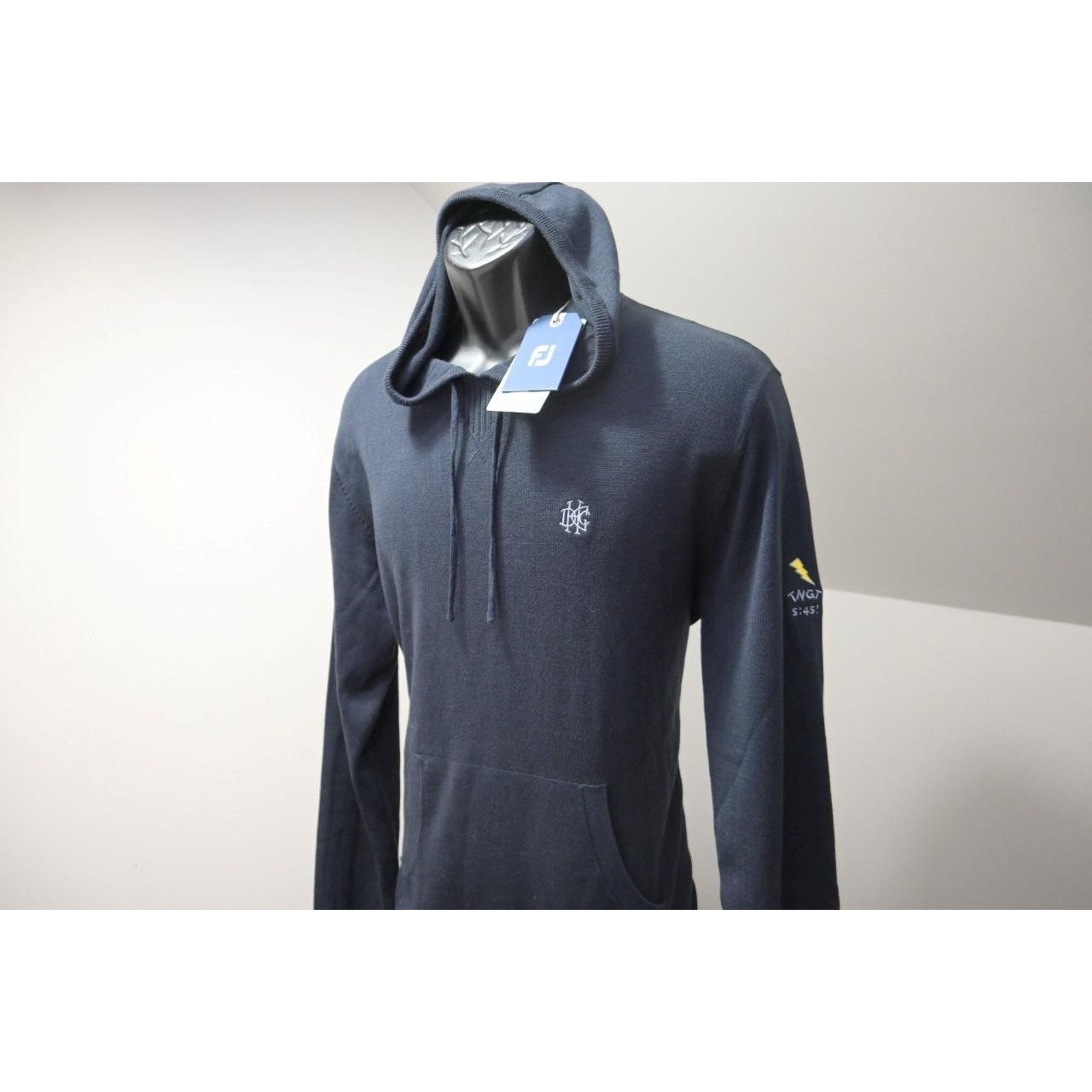 FootJoy Sweater Hoodie Dri Release Acrylic Wool Dark Blue Womens Size Medium NWT