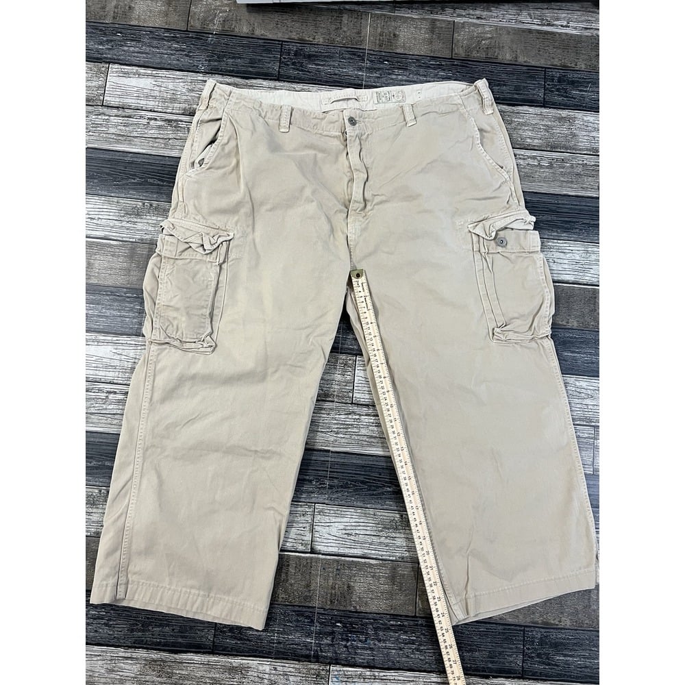 American Eagle CG-SI Cargo Pant Men 44/32 Begie Cotton Military Outdoor Y2K