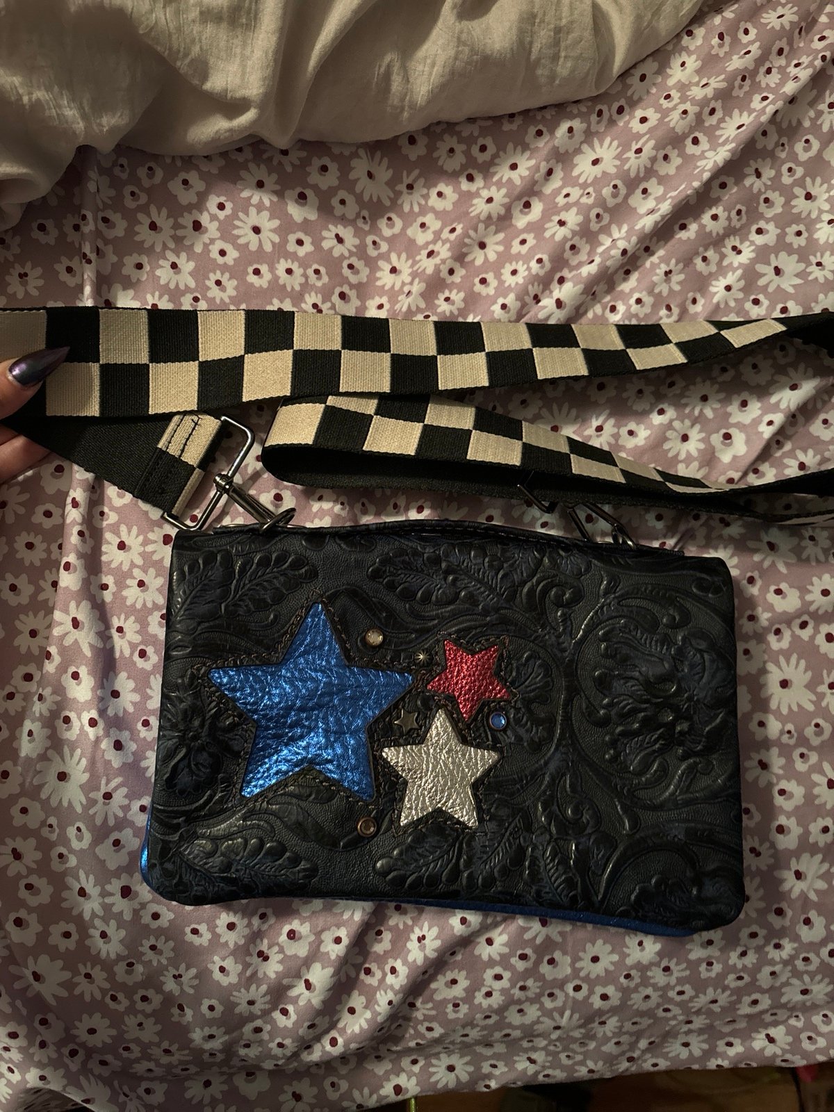L3 custom leather bend and snap patriotic