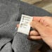 Ann Mashburn V-Neck Cashmere Gray Sweater Balloon Sleeves size large