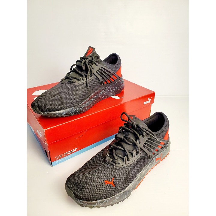 Men's Knit Puma Pacer Future Marble Black/Red Running Size 12 Sneakers