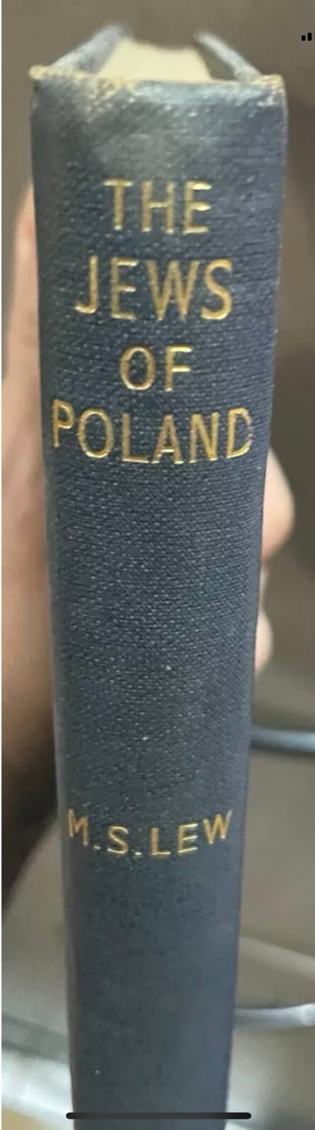 The Jews of Poland 1944 Hardcover Book by Rev M.S. Lew London England 192 Pgs