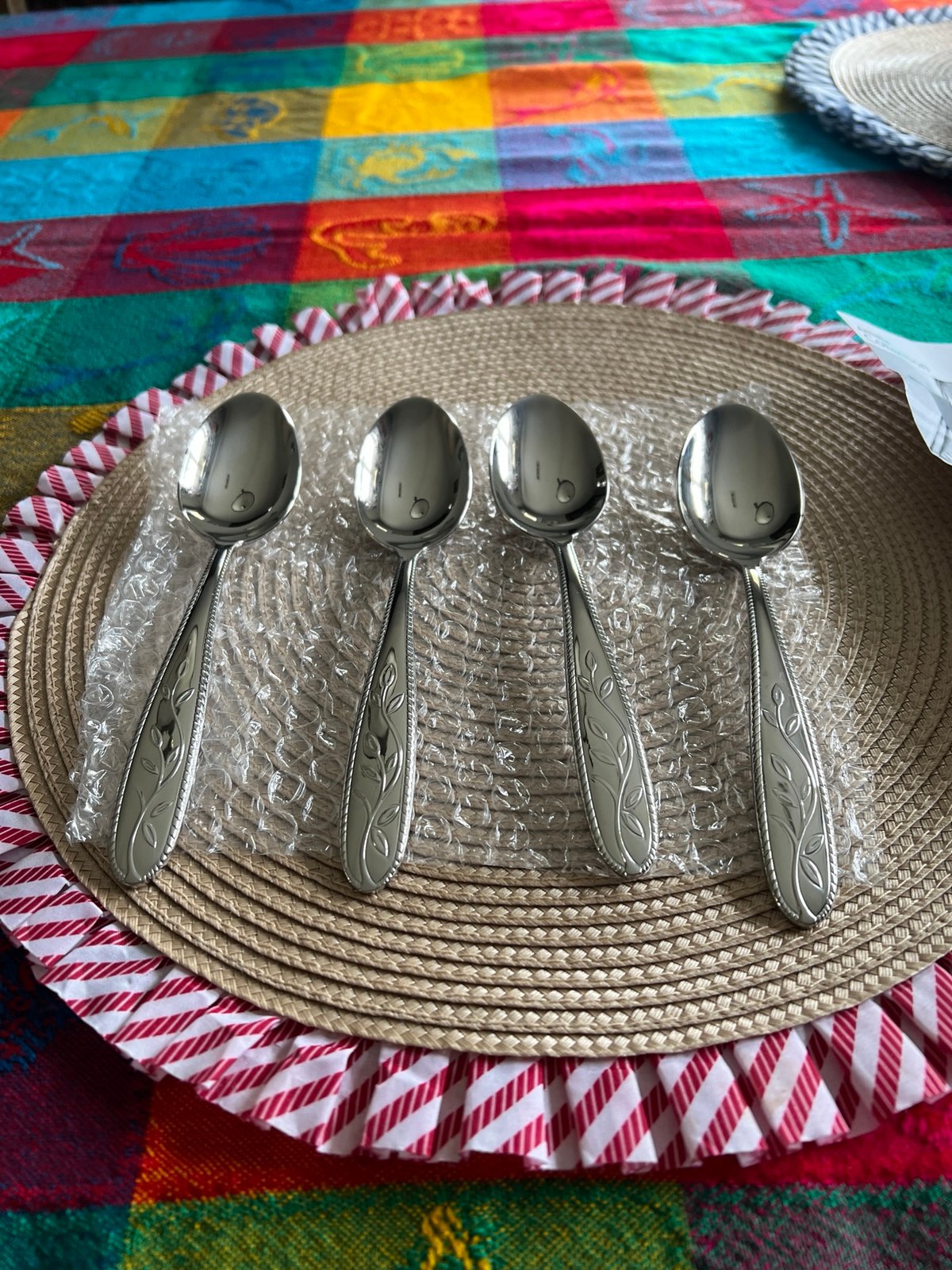 Amelia flatware Dinner Spoons set of (4) princess house,