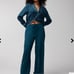 SOMA WOVEN Long-Sleeve Notch Collar Top and Pants Set. MSRP 138